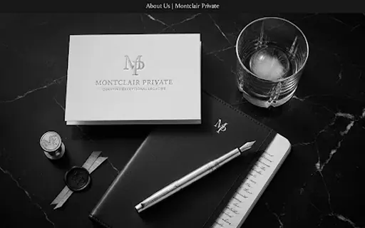 Montclair Private letterpress card, wax seal and fountain pen on black marble